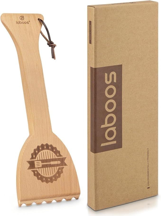 Wooden BBQ Grill Scraper – Beech Wood Griddle Cleaner - Image 8