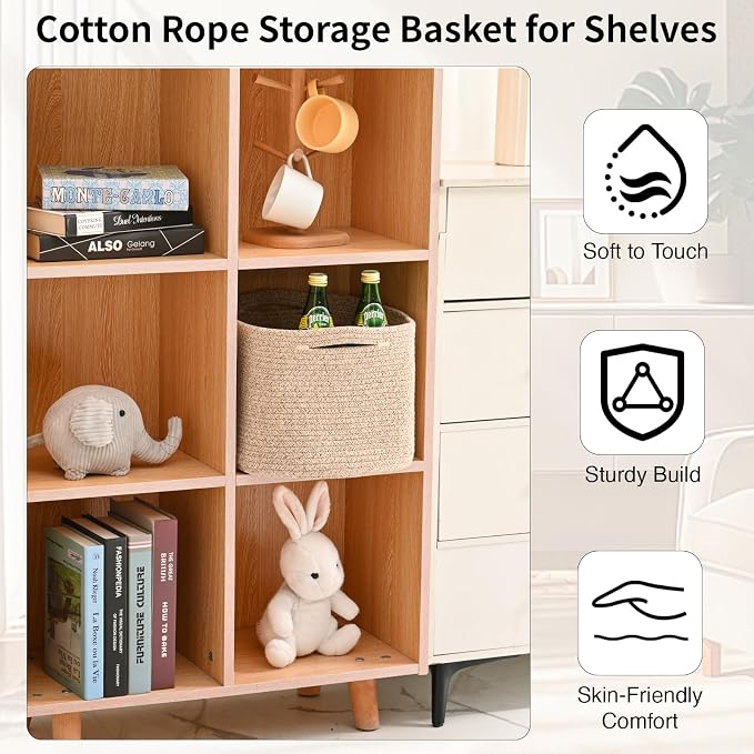 Woven Cotton Rope Storage Basket - Image 5