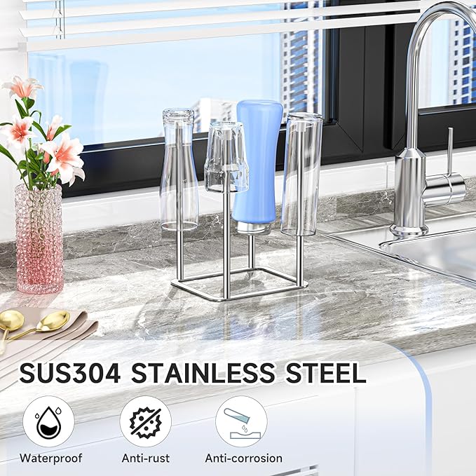 Water Bottle Drying Rack Reusable Bottle Rack Dryer Kitchen Stand Holder - Image 2