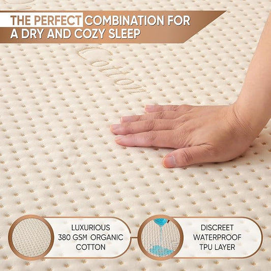 Luxury Waterproof Organic Mattress Protector Queen - Image 2