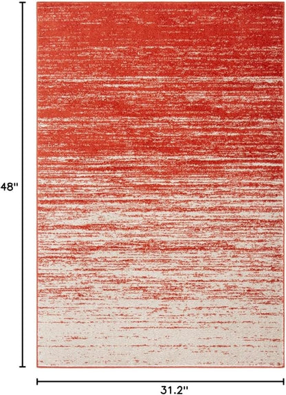SAFAVIEH Adirondack Collection Accent Rug - 2'6" x 4', Orange & Grey, Modern Ombre Design, Non Shedding & Easy to Clean, Ideal for Front Door, Kitchen, Entryway, Accent Space (ADR113P)