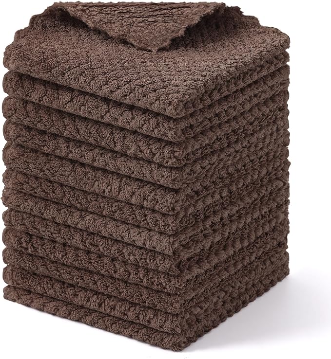Homaxy 12 Pack Kitchen Dish Cloths, Ultra Soft and Absorbent Dish Towels by Homaxy