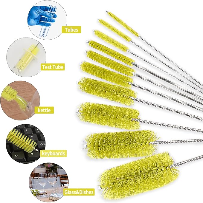 CiaraQ Bottle Cleaning Brushes, 8 Inch Nylon Tube Brush Set, Cleaner - Image 2