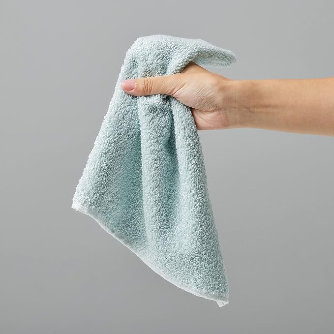Amazon Basics face Towels for Bathroom, 100% Cotton Extra Absorbent washcloth - Image 12