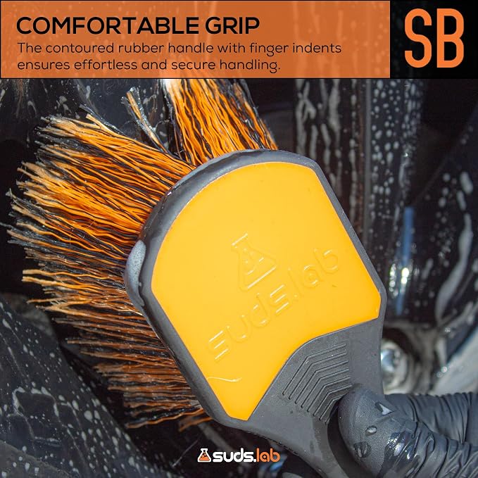 Suds Lab Wheel Spoke Brush Rubberized Handle Soft Bristle Car Detailing Wheel - Image 5