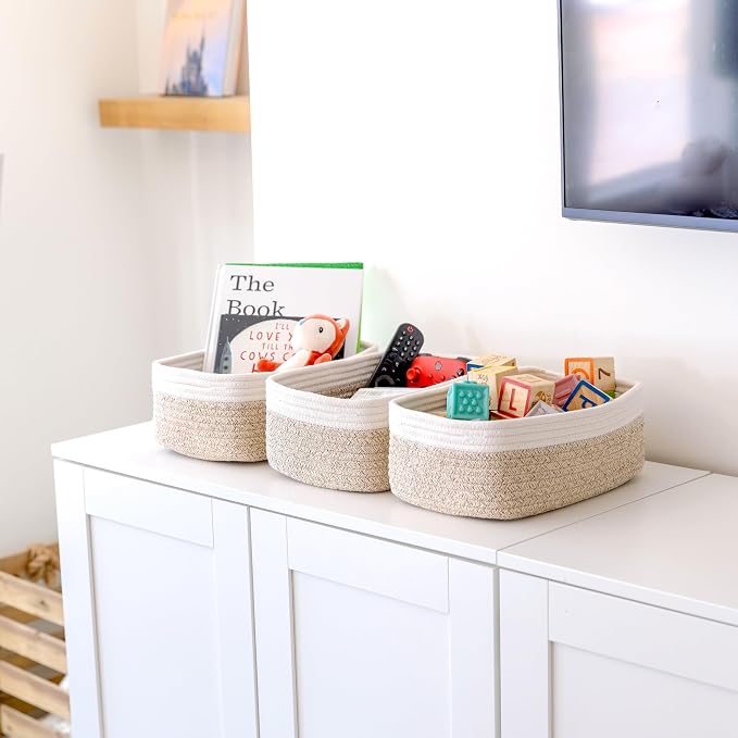 NaturalCozy 11.8"x8"x4.5” Storage Baskets - Image 3