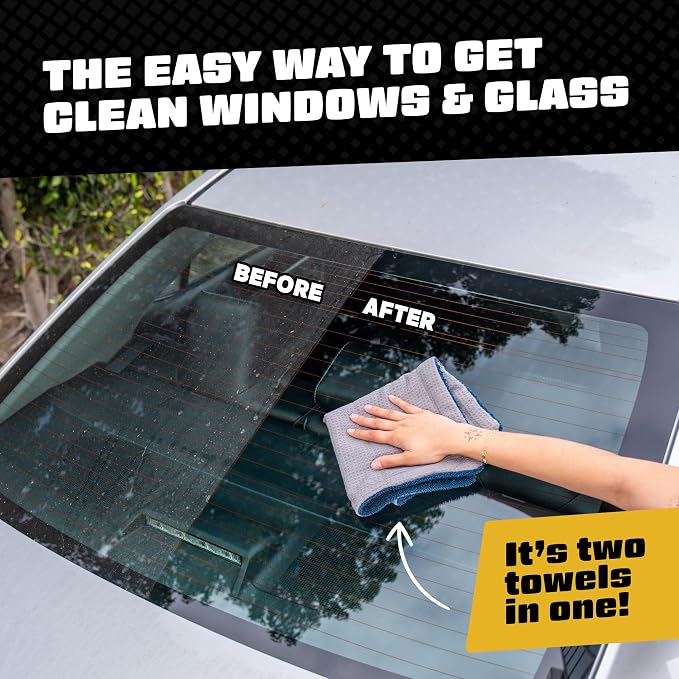 Chemical Guys Clean Stroke Dual-Sided Microfiber Glass Towels - Image 6