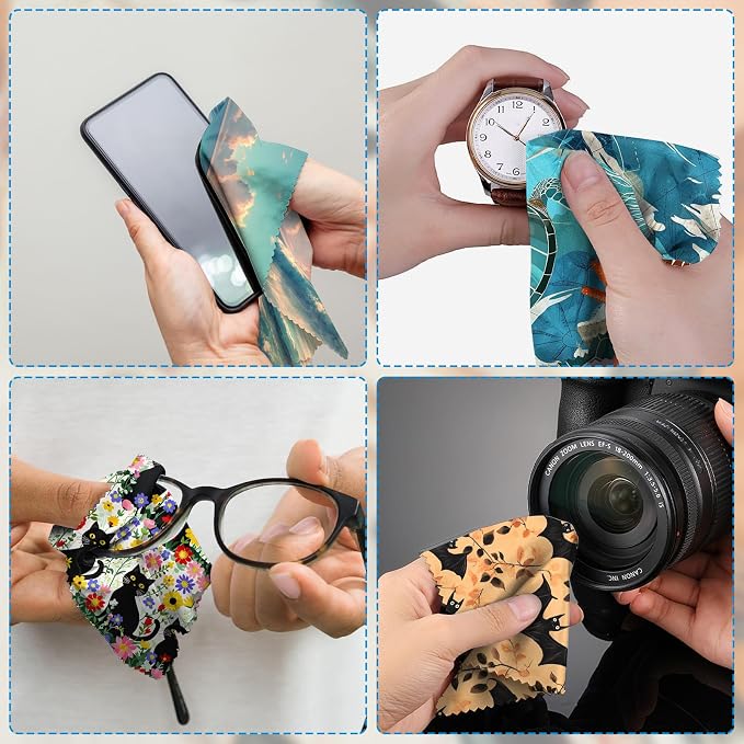 6 PCS Glasses Cleaning Cloth Eyeglass Lens Cleaning Cloth Eyeglasses Wipes - Image 6