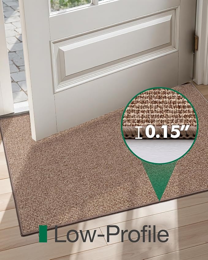 LUMI Indoor Door Mat 36"x59", Ultra Thin Low Profile Non-Slip Doormat - Image 4