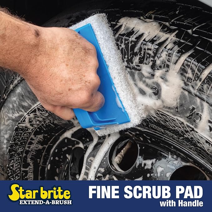STAR BRITE Scrub Pad with Handle White - Image 5