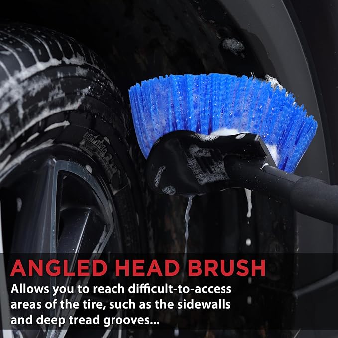 TAKAVU 17.5" Long Handle Wheel Tire Body Brush - Image 5