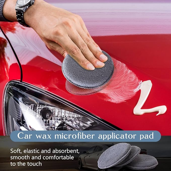 Tanlade 50 Pcs Car Detailing Microfiber Applicator Pad Wax Applicator Wash - Image 3