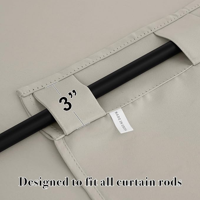 RYB HOME Blackout Curtains for Bedroom, Small Window Shades Thermal Insulating - Image 3