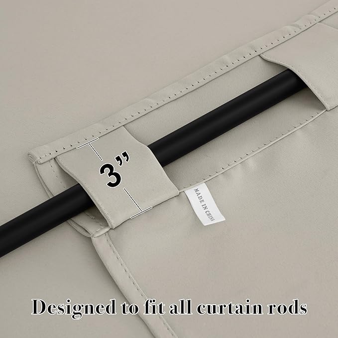 RYB HOME Small Window Curtains Blackout, Privacy Thermal Insulating Drapes - Image 3