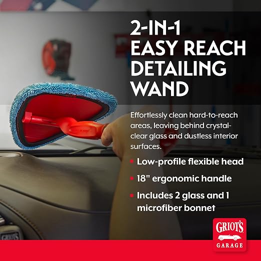 Griot's Garage 2-in-1 Easy Reach Detailing Wand, Extended Reach - Image 2