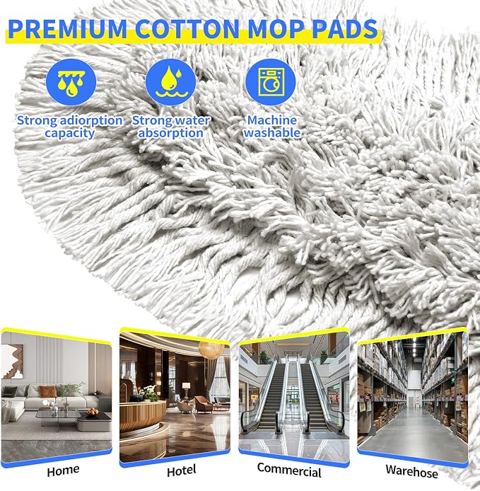29.5" Commercial Dust Mop for Floor Cleaning, Heavy Duty Floor Duster - Image 5