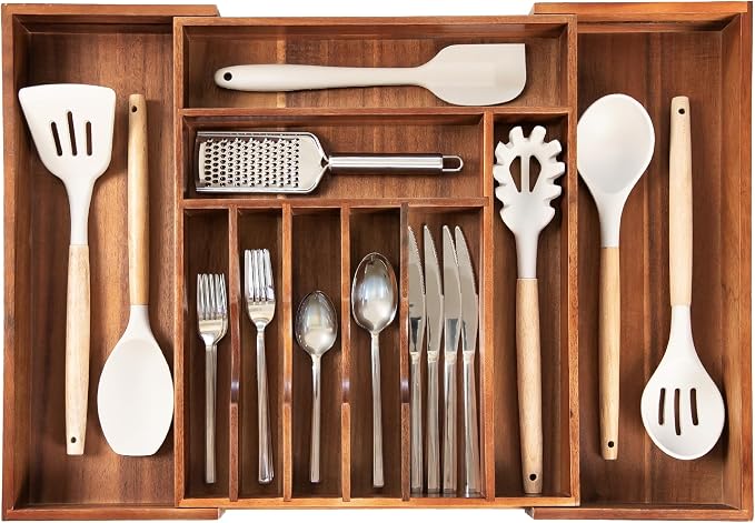 KitchenEdge Premium Silverware, Flatware and Utensil Organizer by KitchenEdge