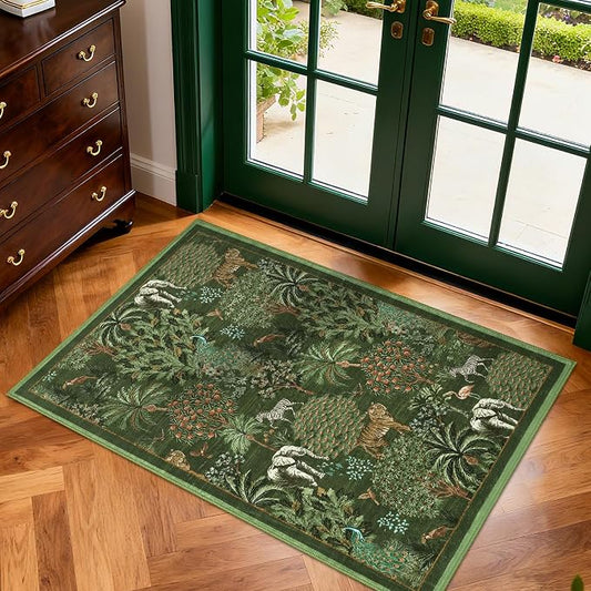 GarveeHome Jungle Rug 2x3 Animal Print Rugs Non Slip Washable Front Door Rug - Image 2