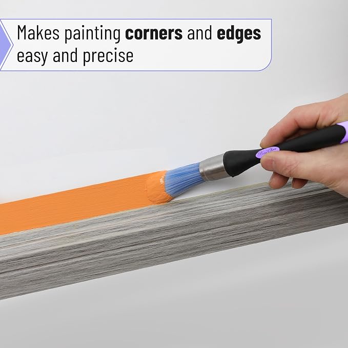Bates- Trim Paint Brush, 0.75 Inch, 2 Pack, Synthetic Bristles, Trim Brushes - Image 4