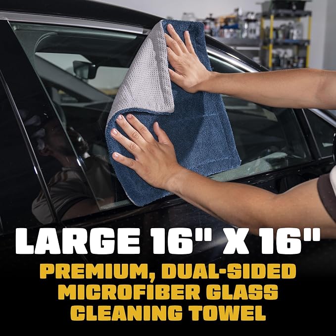Chemical Guys Clean Stroke Dual-Sided Microfiber Glass Towels - Image 3