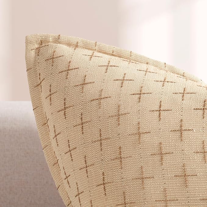 ZWJD Pillow Covers 18x18 Set of 2 Soft Polyester Textured Pillow Covers - Image 2