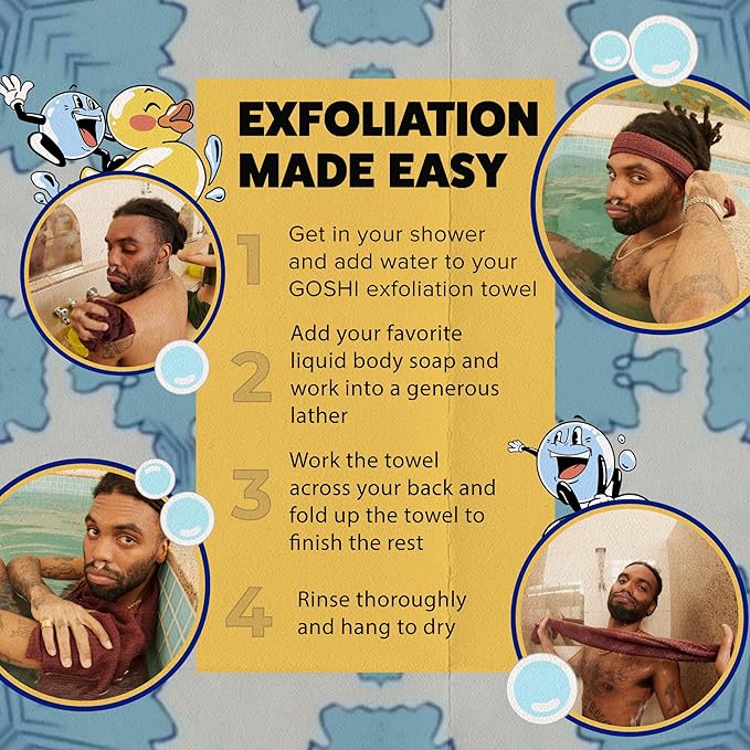 GOSHI Exfoliating Shower Towel - Image 7