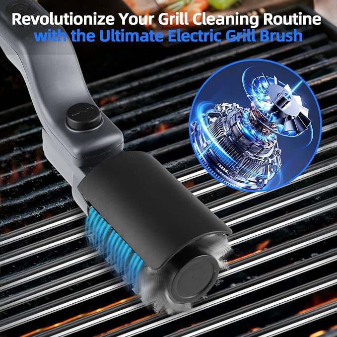 Upgraded Electric Grill Brush, Cordless Rechargeable Grill Cleaning Brush - Image 2