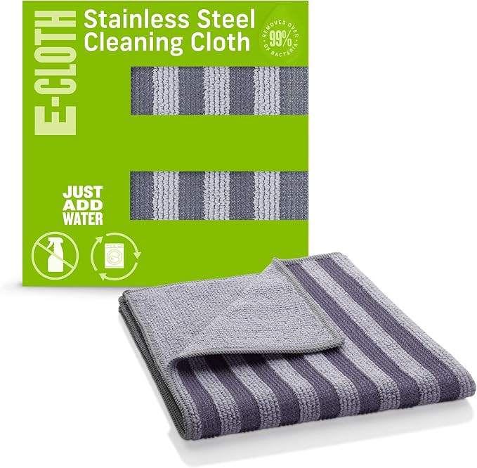 E-Cloth Stainless Steel Cleaning Cloth, Microfiber Stainless Steel Cleaner by E-Cloth