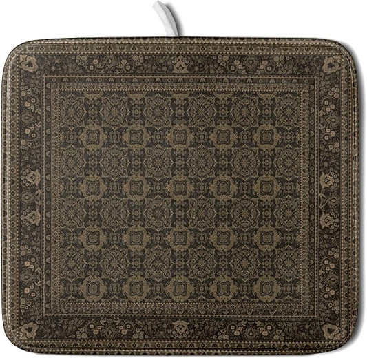 Brown Antique Tabriz Rug Dish Drying Mat by Anyako