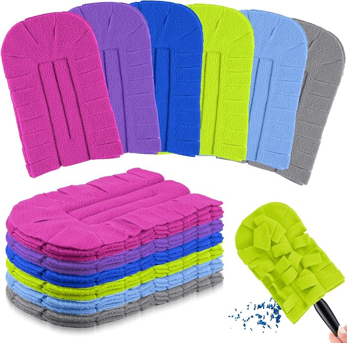 Zubebe 6 Pcs Duster Refill Reusable Fleece Duster Refills Feather Flat Dusters by Zubebe