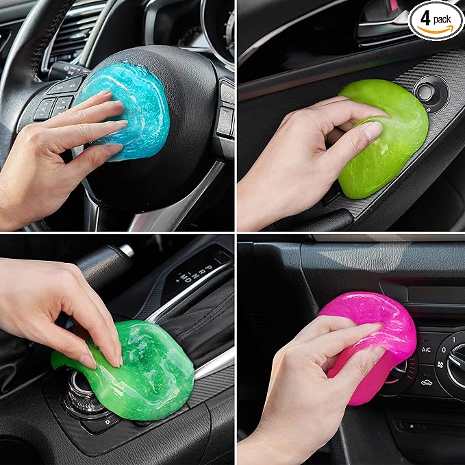 Car Cleaning Gels 4-Pack, Car Cleaning Putty Universal Auto Detailing Tools Car by FiveJoyPremiumOutdoorGear
