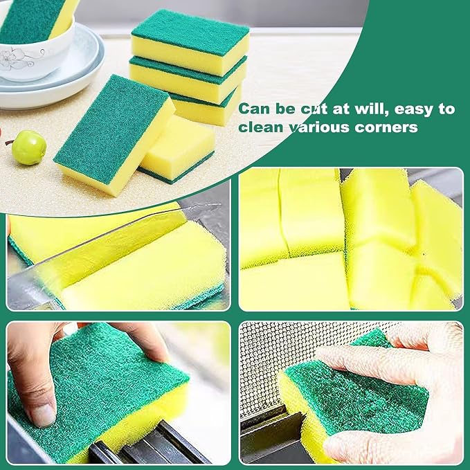 Individually Wrapped Sponges, Kitchen Dishwashing Sponge Bulk, Non Scratch - Image 2