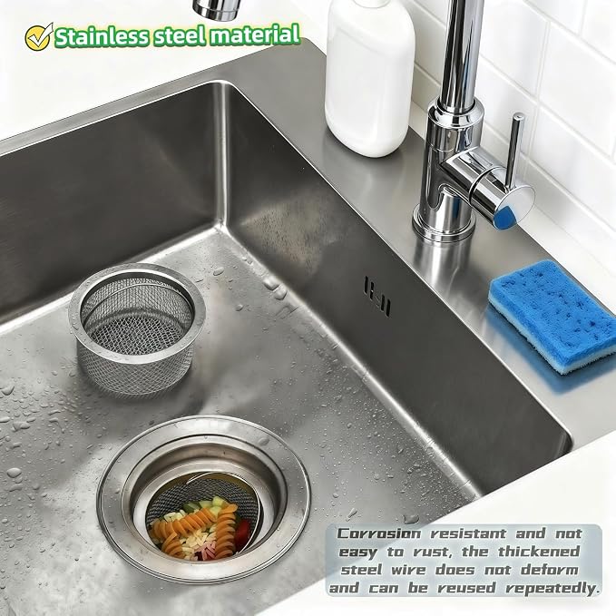 Stainless Steel Kitchen Sink Strainer - Image 2