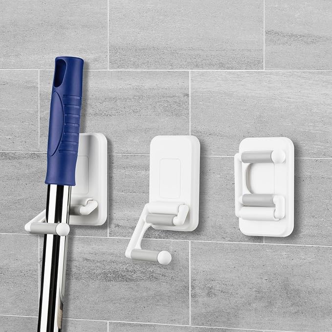 NiHome Multi-Use Wall Mounted Mop Holders 4PCS - Image 7