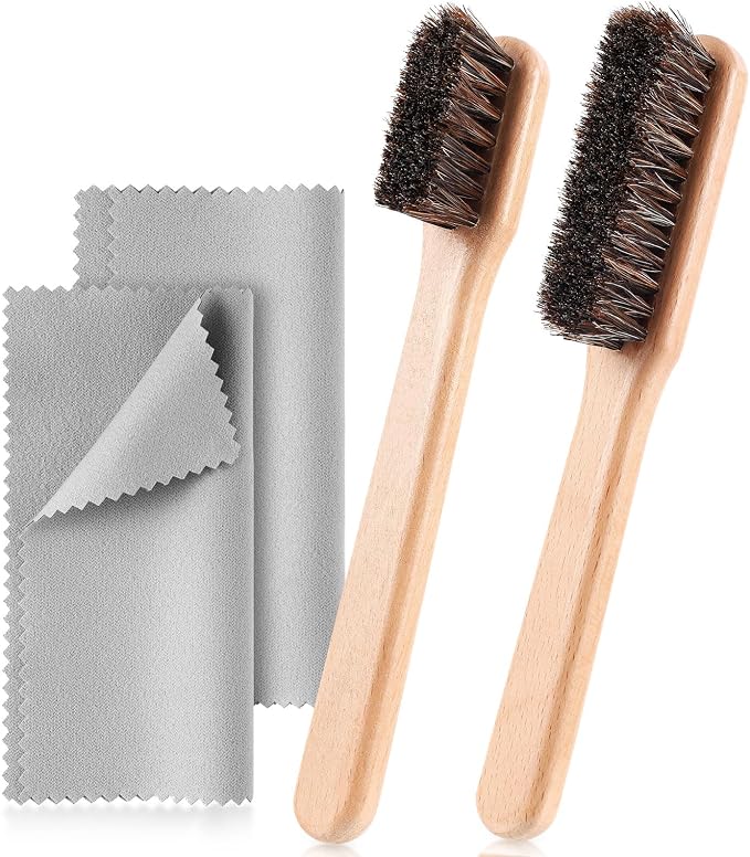 4 Pcs Horsehair Silver Cleaning Dauber Brushes Sterling Detail Polish by ZJoey