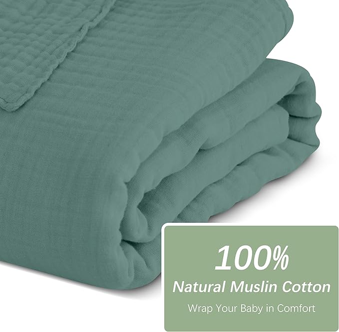 SWEET DOLPHIN Muslin Baby Bath Towels Blanket - Image 4