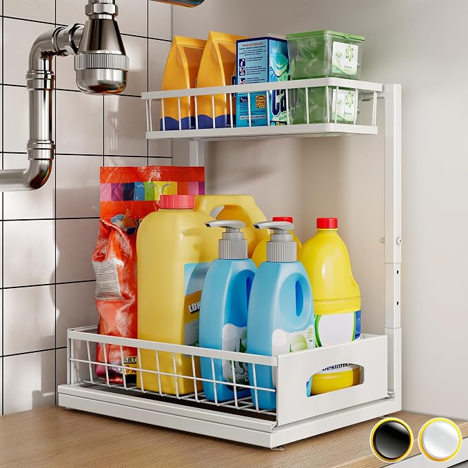 Under Sink Organizer and Storage, Height Adjustable Cabinet Organizer - Image 8
