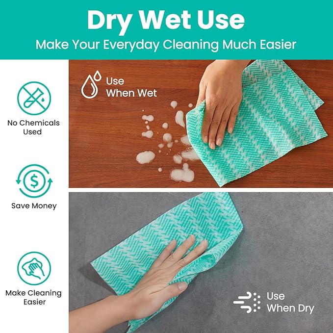 Reusable Cleaning Towels Reusable Cloths Dish Cloths, Disposabel Dry Kitchen - Image 7