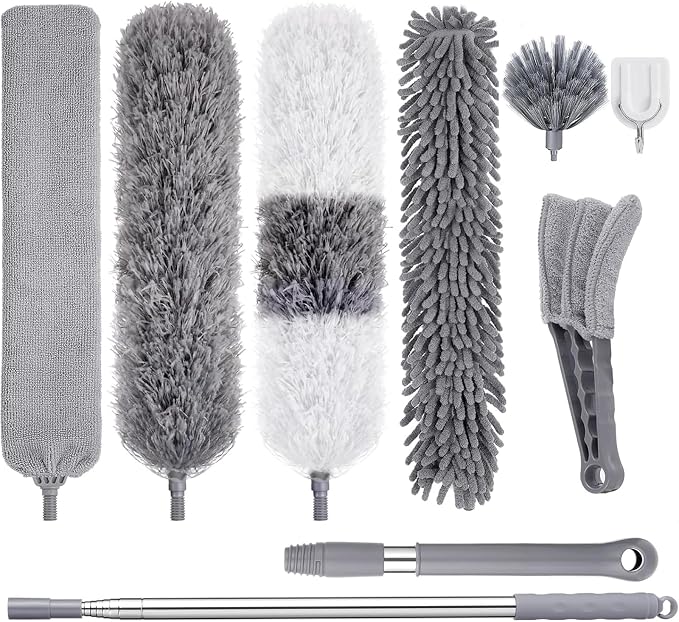 Microfiber Feather Duster Kit, Bendable Reusable Washable Cobweb Duster by Unknown