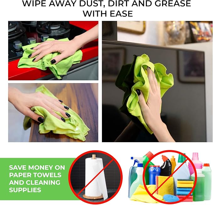 TILO Microfiber Cleaning Cloth – 19x13 Inch Ultra-Absorbent, Reusable Soft - Image 3