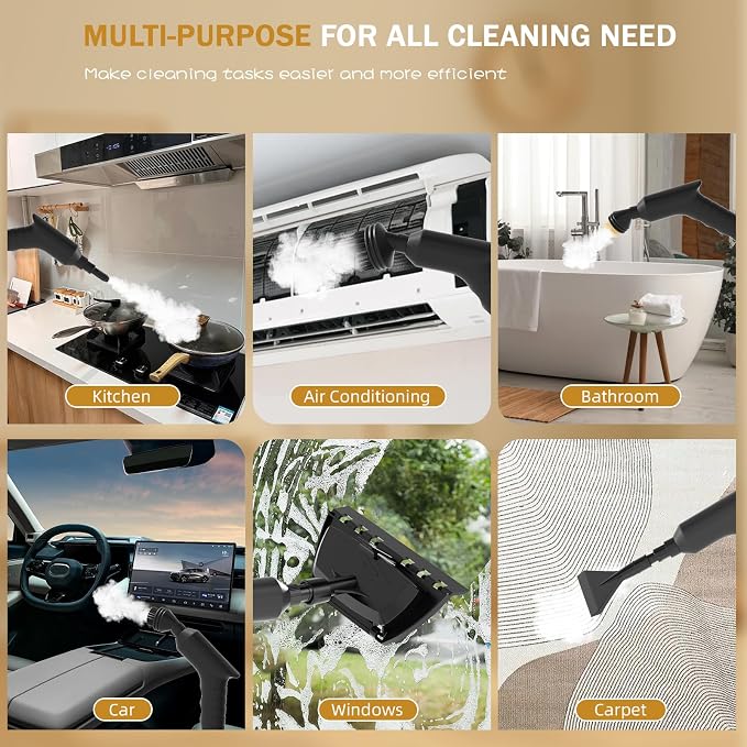 Handheld Steam Cleaner 2500W, 10s Fast Heat-Up & 50.73OZ Large Tank, - Image 7