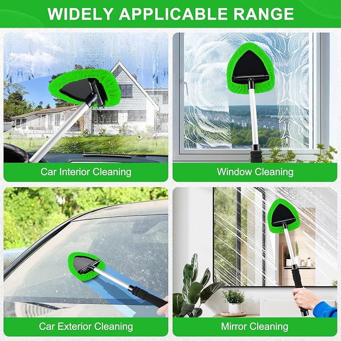 JUSTTOP Windshield Cleaner Tool, Car Interior&Exterior Window Cleaning Tool - Image 7
