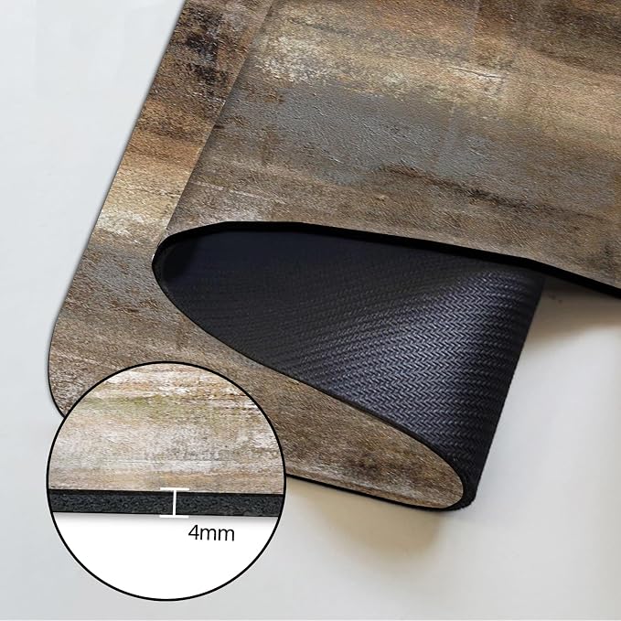 MCALK Dark Brown Coffee Mat for Kitchen Counter, Tan Dish Drying Pad - Image 5