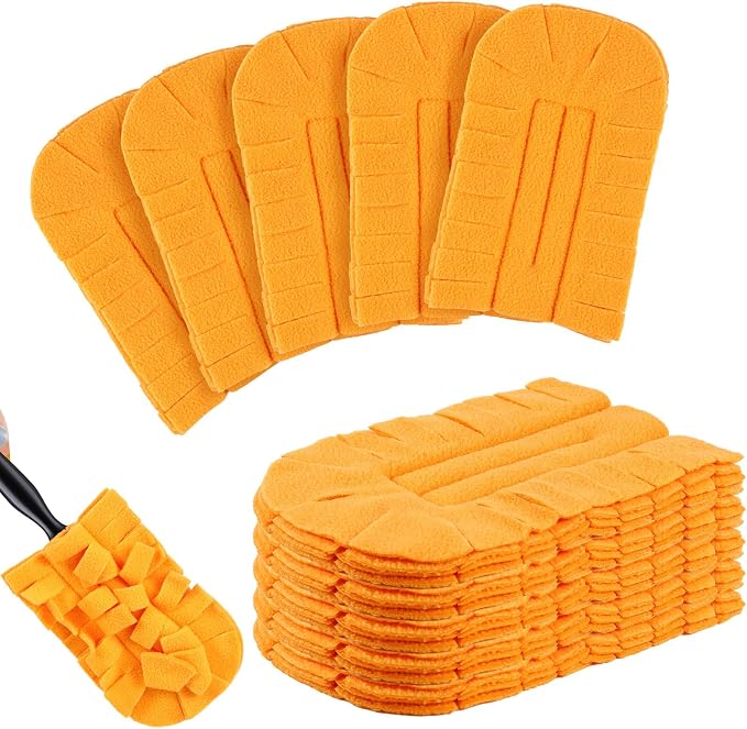 Zubebe 12 Pcs Duster Refill Reusable Fleece Duster Refills Feather Flat Dusters by Zubebe