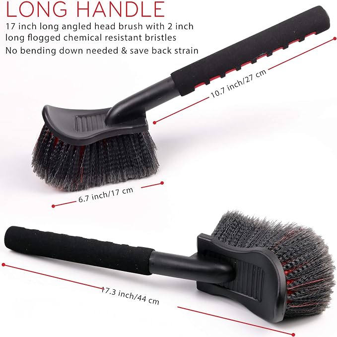 TAKAVU 17.5" Wheel Tire Body Brush Soft Bristle - Image 3