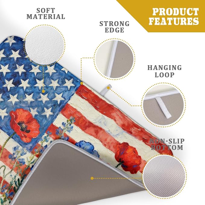 4th of July Patriotic Dish Drying Mat - Image 4