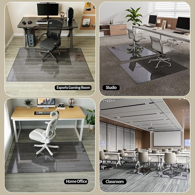 Koonmi Tempered Glass Chair Mat - Image 9