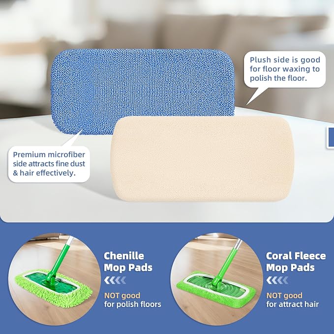 3 Pack Reusable Double-Sided Mopping Pads Compatible - Image 4