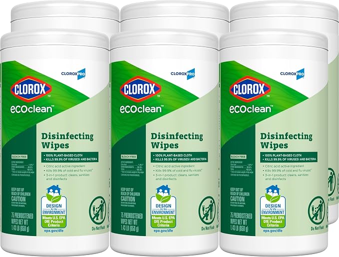 CloroxPro Clorox EcoClean Disinfecting Wipes, Antibacterial Disinfectant - Image 11