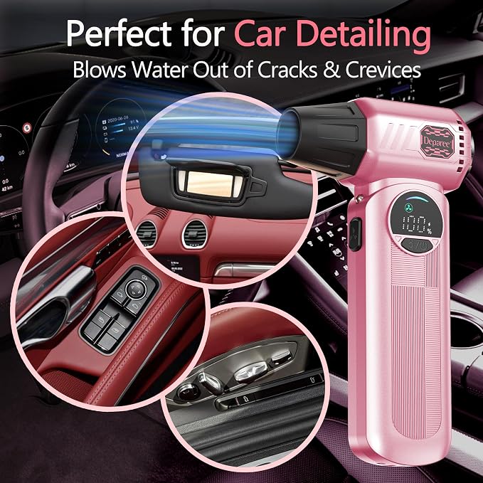 Air Duster, Compressed Air Duster Pink, Rechargeable Cordless - Image 4